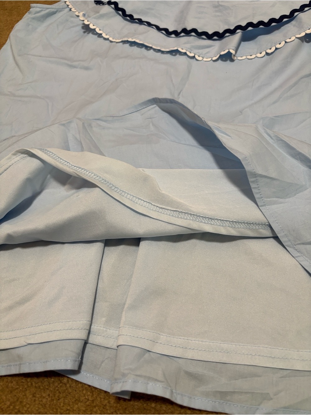 Love Riche Light Blue Ruffle One-Shoulder dress - Picture 3 of 7